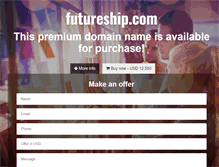 Tablet Screenshot of futureship.com